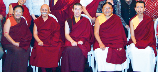Luding Kenchen Rinpoche, the 17th Karmapa, and Sakya Trizin Rinpoche