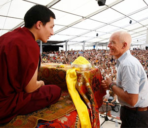 17th Karmapa and Lama Ole Nydahl at the EuropeCenter in Immenstadt