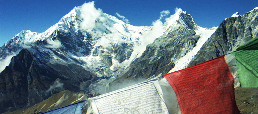 Tibetan Buddhism: Prayer Flags in the Mountains