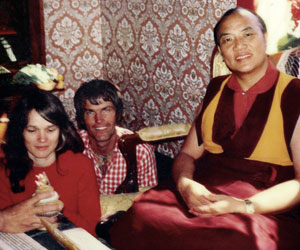 16th Karmapa in Copenhagen with Lama Ole and Hannah Nydahl