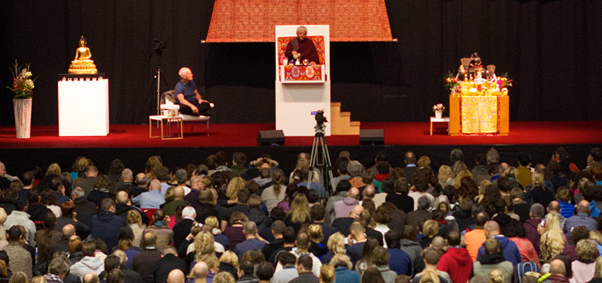 Jigme Rinpoche giving an empowerment in Hamburg Germany.