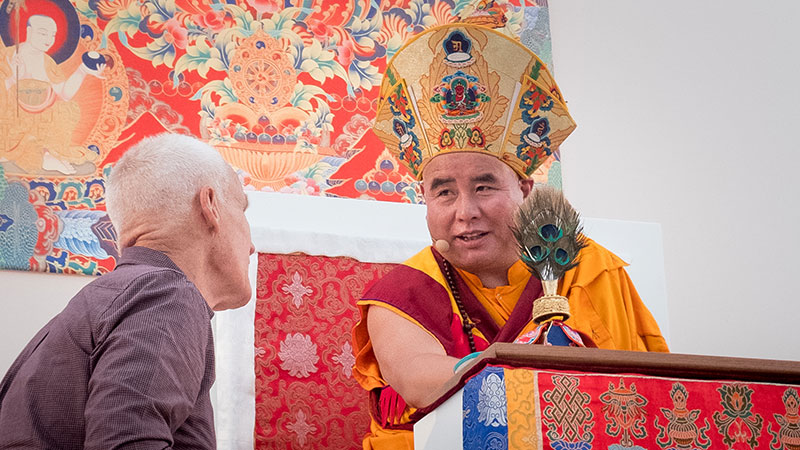 Lopon Dorji Rinchen and Lama Ole Nydahl at the Europe Center near Immenstadt