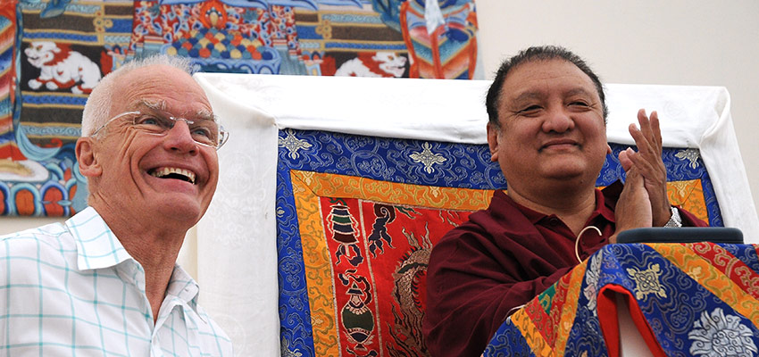 Lama Ole Nydahl and Shamar Rinpoche in 2009.